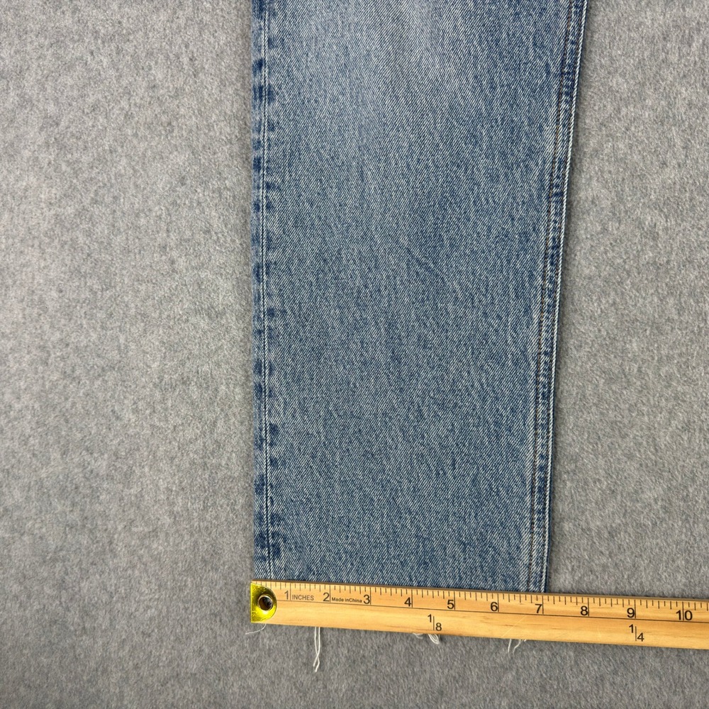AGOLDE‎ Jeans 90's High Rise Pinch Waist Straight Button Fly 24 Raw Hem 26" - Picture 9 of 13